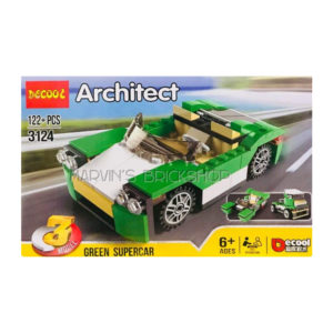 DECOOL architect 3124 green supercar-0