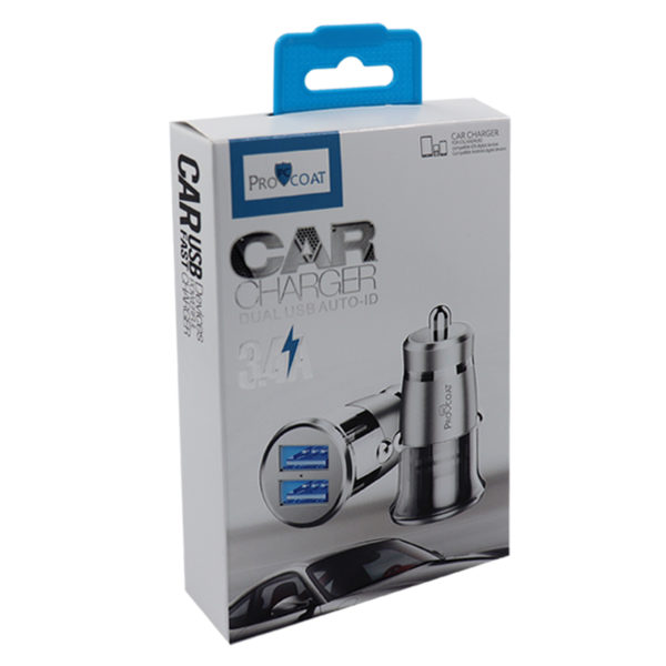 Procoat Car Charger Dual Usb Auto Id S136-0