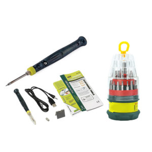 USB SOLDERING IRON WITH SCREW DRIVER SET 31 IN 1 6036-0