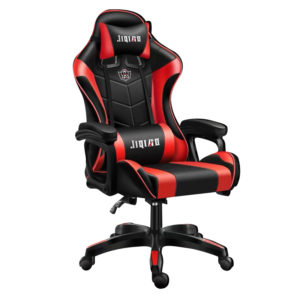 JIQIAO MASSAGER GAMING CHAIR BLACK & RED -0
