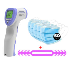 DT-8826 INFRARED THERMOMETER+3 LAYER MASK 50Pcs+MASK CLIP-0